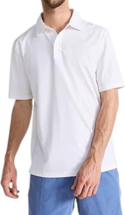 Fair Harbor Ozone Performance Polo Shirt In White
