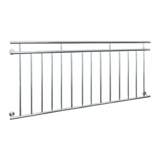 ECD Germany Ecd Germany - Barandilla De Balc&oacute;n O Ventana 184 X 90cm Con Pasamanos Estilo Franc&eacute;s De Acero Inoxidable Con 14 Barras Transversales Sistema Completo 