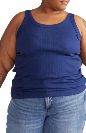 Universal Standard Roitfeld Rib Tank in Cenote at Nordstrom, Size 3Xl