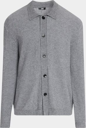 Paige Men & apos;s Spokane Plaited Wool and Cotton Cardigan