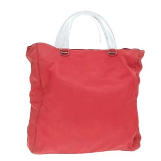 Prada Pre-owned Tote Bags, female, Red, Size: ONE SIZE Pre-owned Nylon Tote Bag