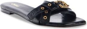 Chloé Mae Slide Sandal in Black at Nordstrom Rack, Size 7Us / 37Eu