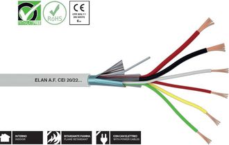 Elan C&oacute;digo Elan 020041 - Cable 4x0,22 Madeja De Elan Cable De Alarma Blindado 4x0,22 Funda Pvc 020041 Bobina 100m