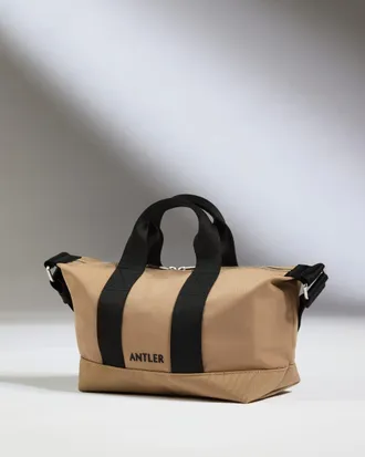 Antler Icon Mini Crossbody Bag In Sand
