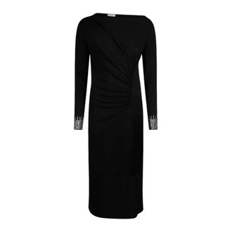 Liu Jo Elegant Dress with Gemstones - female - Liu Jo - Midi Dresses - Black - S - Dresses
