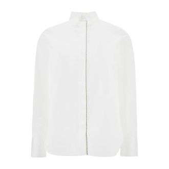 Brunello Cucinelli Shirts, female, White, M, Cotton Popeline Shirt
