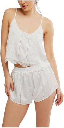 Free People Midnight Muse Sleep Sets Womens Pajama Sets Clean Ivory : XL, Cotton/Lyocell