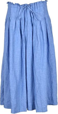 Ricorrrobe Linen Culottes High Waist - Light Blue