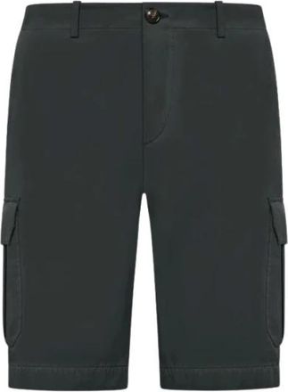 Roberto Ricci Design Casual Shorts, male, Green, XL, Technical cargo Bermuda shorts