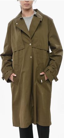 Woolrich Light Cotton Coat HAVICE with Logo Buttons size Xl