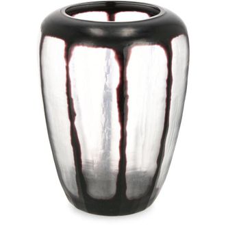 BIZZOTTO Vaso Kirinda prodotto in vetro fatto a mano trasparent nero -&Oslash;28x35h