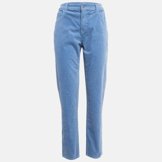 Emporio Armani Blue Corduroy High Rise Skinny Jeans L Waist 31