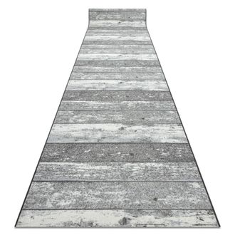 RugsX Rugsx - Alfombra De Pasillo Con Refuerzo De Goma 110 Cm Madera Tablero Gris Grey 110x1100 Cm