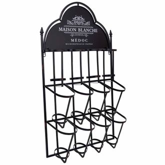 Wanderlust Deco Wanderlust Deco - Botellero De Pared De Metal Para 8 Botellas 53x17x90h Cm