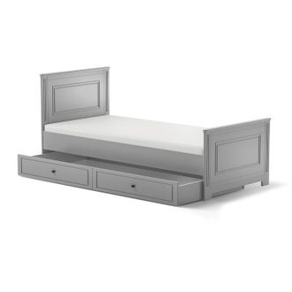 OEM Lit 90x200 Sommier Et Tiroir Inclus Bellamy Ines Gris