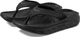 Hoka One One Ora Recovery Flip Mens Running Shoes Black/Dark Gull Gray : 10 D - Medium, Synthetic
