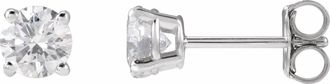 Diamond2Deal 14K Gold 3/4ct Lab-Grown Diamond Stud Earrings Clarity VS, Color F-G