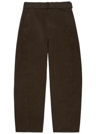 Christophe Lemaire Twisted Belted Barrel-leg Jeans - Brown Chocolate - XL