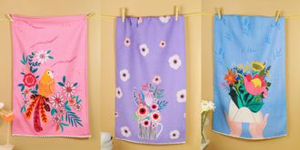 Tiramisu The Sweet Wishes & Happiness Artisan Kitchen Tea Towel Set - Set of 3