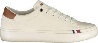Tommy Hilfiger Mens Leather Lowtop Sneakers Fm0fm03467 - Ivory - Size EU 46