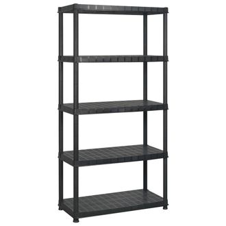 Berkfield Home Storage Shelf 5-Tier Black 183x45.7x185 cm Plastic