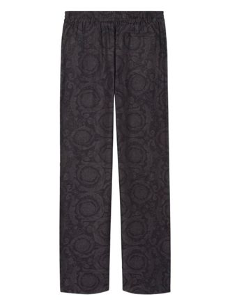 Versace baroque-print drawstring trousers - Black