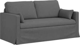 vidaXL Sof&aacute; 2 Plaza Gris Oscuro 158 X 78 X 80 Cm Tela Vidaxl