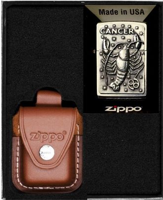 OEM Juego De Encendedores Zippo Zodiaco C&aacute;ncer Regalo N.&deg; 2