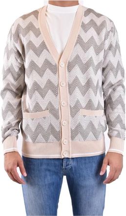 Missoni Beige Gebreide Kleding Ss 24 - Heren - Vesten - Beige - XL - Katoen - Truien & Vesten