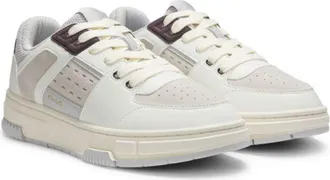 HUGO BOSS Trainers with mesh and faux leather