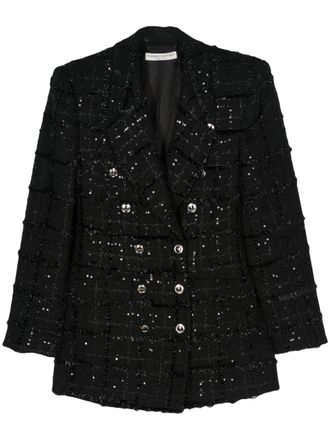 Alessandra Rich Blazer met dubbele rij knopen - Zwart