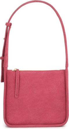 Kazar Su&egrave;de Handtas met Brede Riemen - Dames - Schoudertassen - Roze - ONE Size - Su&egrave;de - Tassen