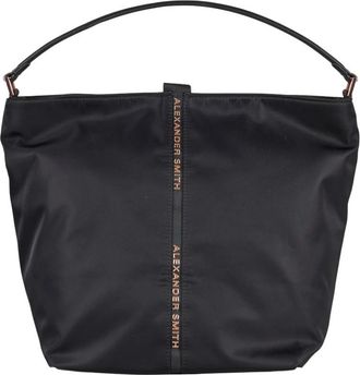 Alexander Smith Julie Bucket Bag - Dames - Handtassen - Zwart - ONE Size - Nylon - Tassen