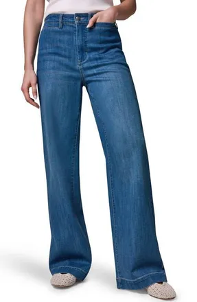 DKNY The Donna High Waist Wide Leg Jeans in Gibson at Nordstrom, Size 31
