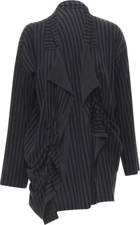 Comme Des Garçons Comme Des Garcons striped wool draped jacket