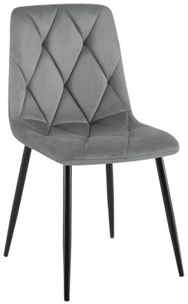 Clp Silla De Comedor Clairton Terciopelo Gris Oscuro