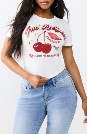 True Religion Cherry Baby Tee in Winter White at Nordstrom Rack, Size X-Large
