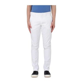 Pantaloni Torino Slim-fit Tailored Broeken - Heren - Broeken - Wit - Maat: W31 Katoen
