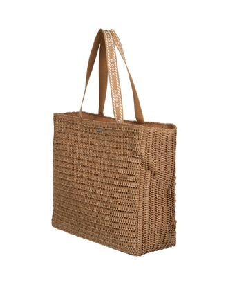 Roxy Strandtasche ROXY Spotless Sunnies, Damen, braunie, Obermaterial: 100% Papier;, Taschen Strandtasche