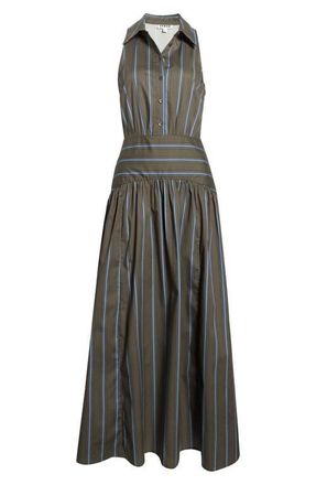 Staud Romy Stripe Midi Dress in Huntington Stripe at Nordstrom, Size 10