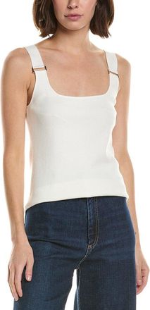 T Tahari Double Square Neck Rib Tank