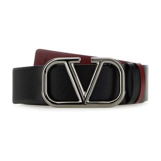 Valentino Garavani Belts, unisex, Black, Size: 90 CM Vlogo Signature Belt