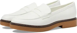 Bandolino Farley Loafers Womens Cream Leather Comfort Shoes HTAT1741