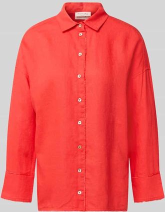 Christian Berg Regular Fit Hemdbluse aus reinen Leinen in Rot, Gr&ouml;&szlig;e 34