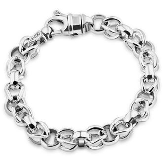 Pompeii3 Mens 9 14k White Yellow Rose Gold or Platinum 11.8mm Bracelet (88-142grams)