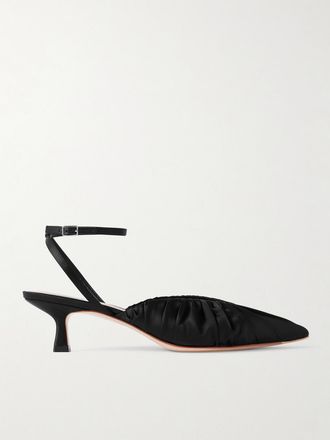 Loeffler Randall D&eacute;collet&eacute; In Raso Arricciato Rio - Nero