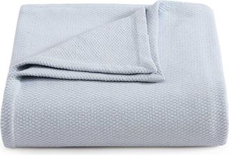 Tommy Hilfiger Cotton Piqu&eacute; Throw Blanket in Blue at Nordstrom Rack, Size Full/queen