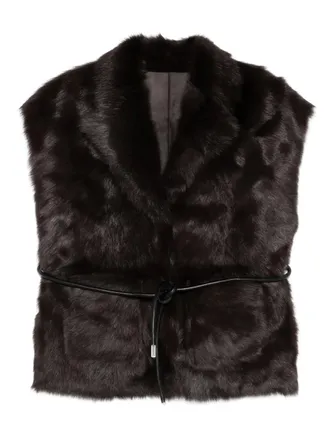 Arma Omkeerbaar gilet met ceintuur - Bruin