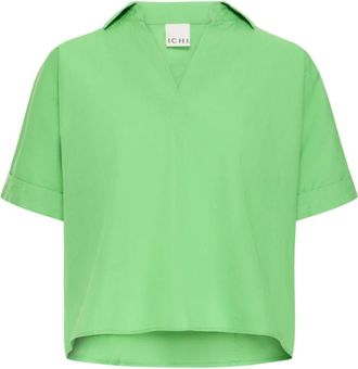 Ichi IHMarrakech Dress - Dames - Blouses - Groen - 2XL - Overhemden