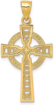 Diamond2Deal 10k Yellow Gold Iona Cross Pendant